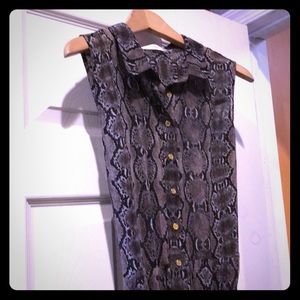 Sheer no sleeve belted dress   Never Worn